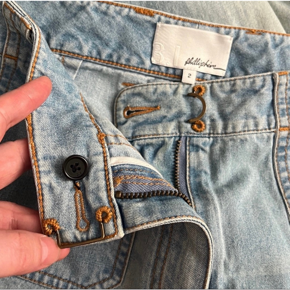 3.1 Phillip Lim Women’s Wide Leg Carpenter Jeans Size 2 Light Wash 100% Cotton - Picture 9 of 11